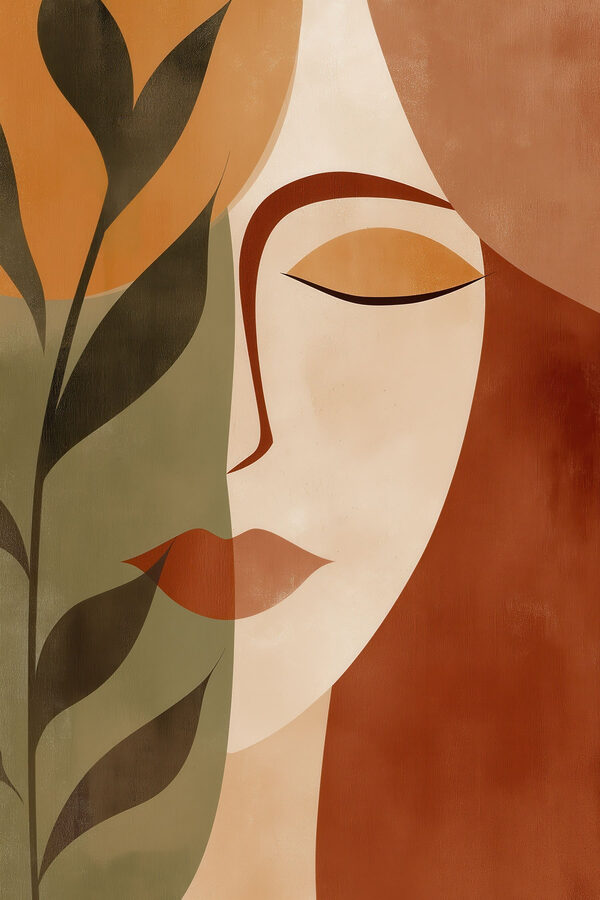 Painting of a woman's face
