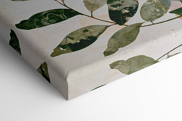 Painting of leaves and circles