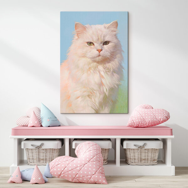 White cat with green eyes White cat with green eyes