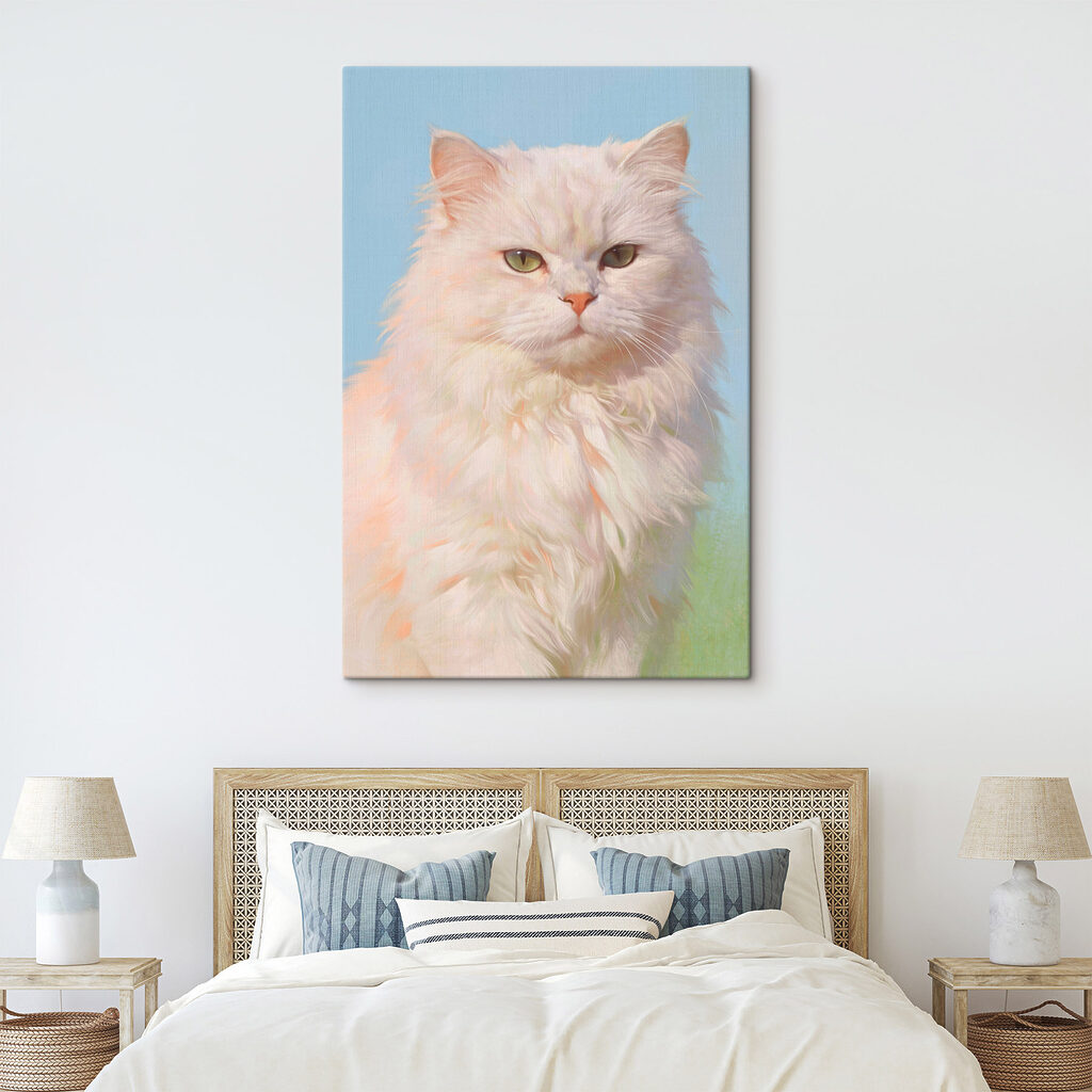 White cat with green eyes White cat with green eyes