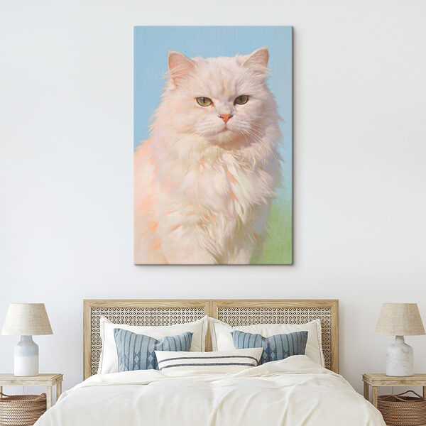 White cat with green eyes White cat with green eyes