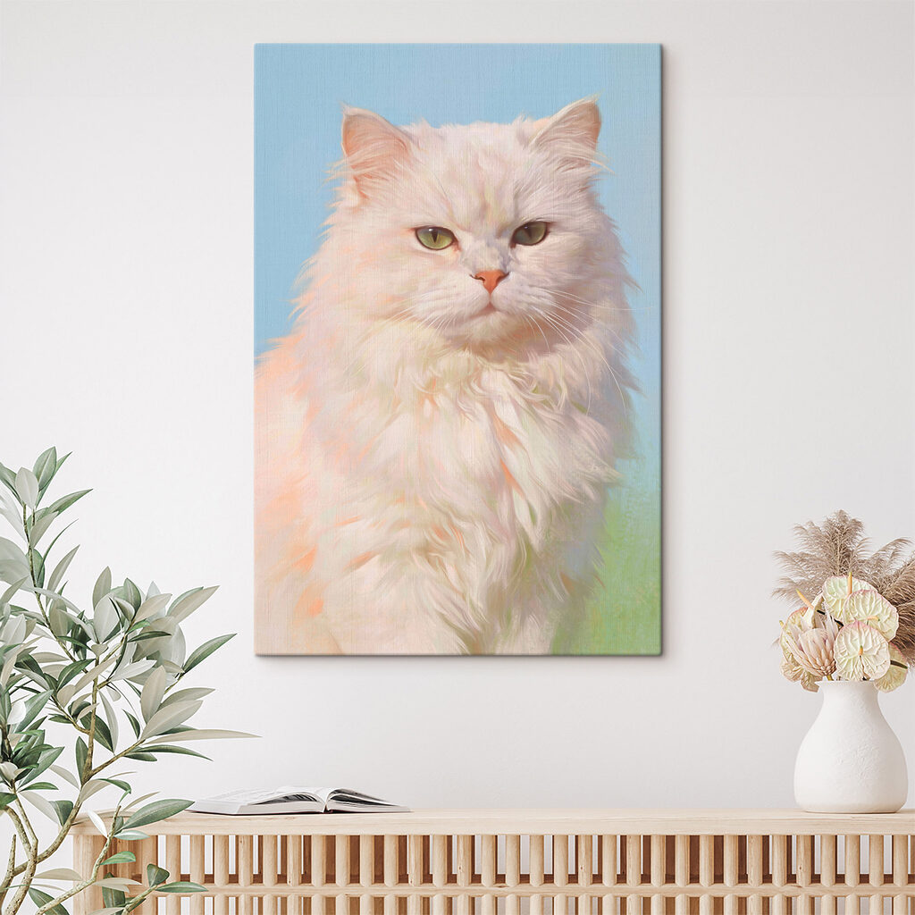 White cat with green eyes White cat with green eyes