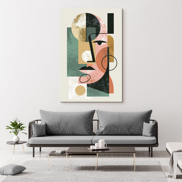 Art piece of a face