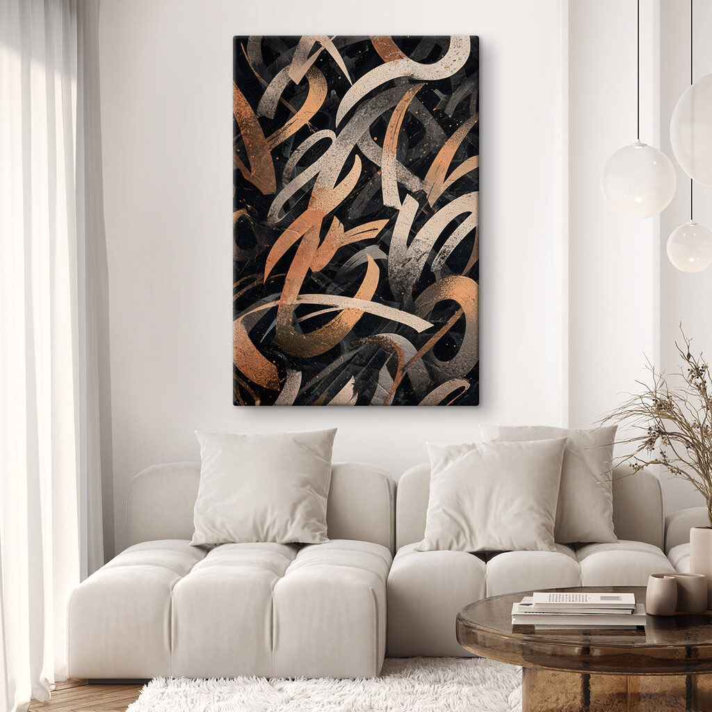 Black and orange brush strokes Black and orange brush strokes
