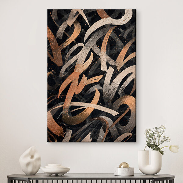 Obraz Black and orange brush strokes (SKU: s49246) Obraz Black and orange brush strokes (SKU: s49246)