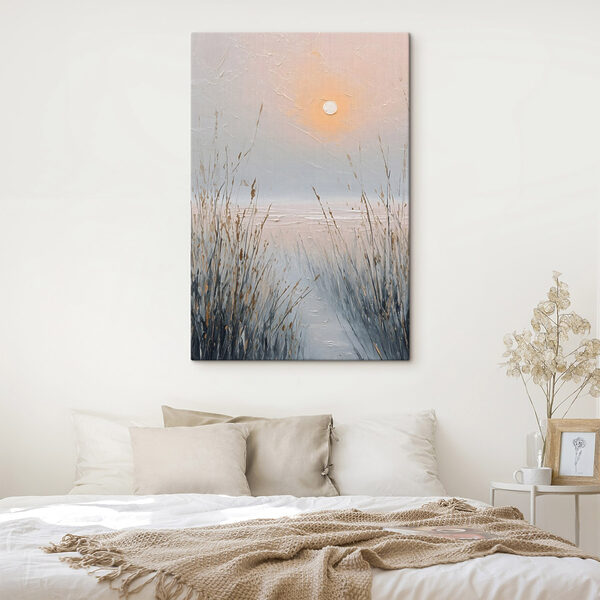 Sun over a lake