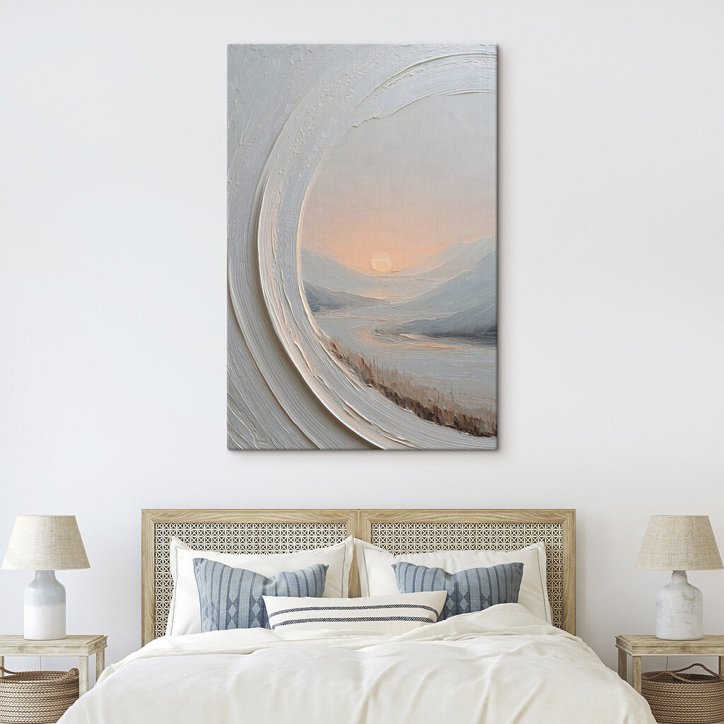 White and orange sky