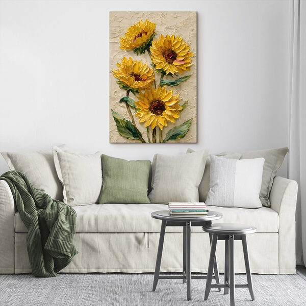 Painting of yellow flowers Painting of yellow flowers