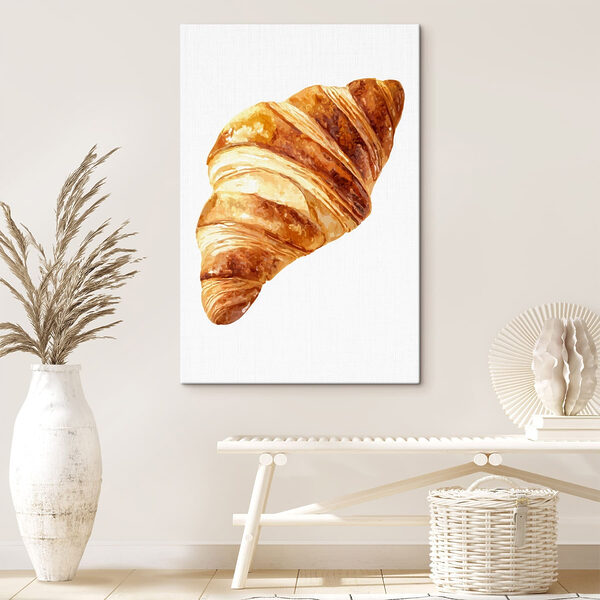 Freshly baked croissant on display Freshly baked croissant on display