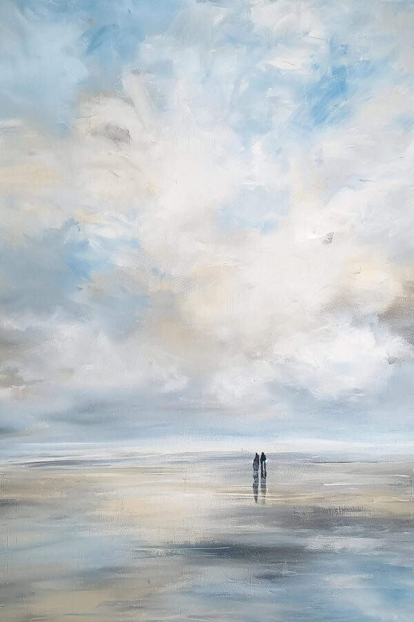 Couple of people standing on a beach Couple of people standing on a beach