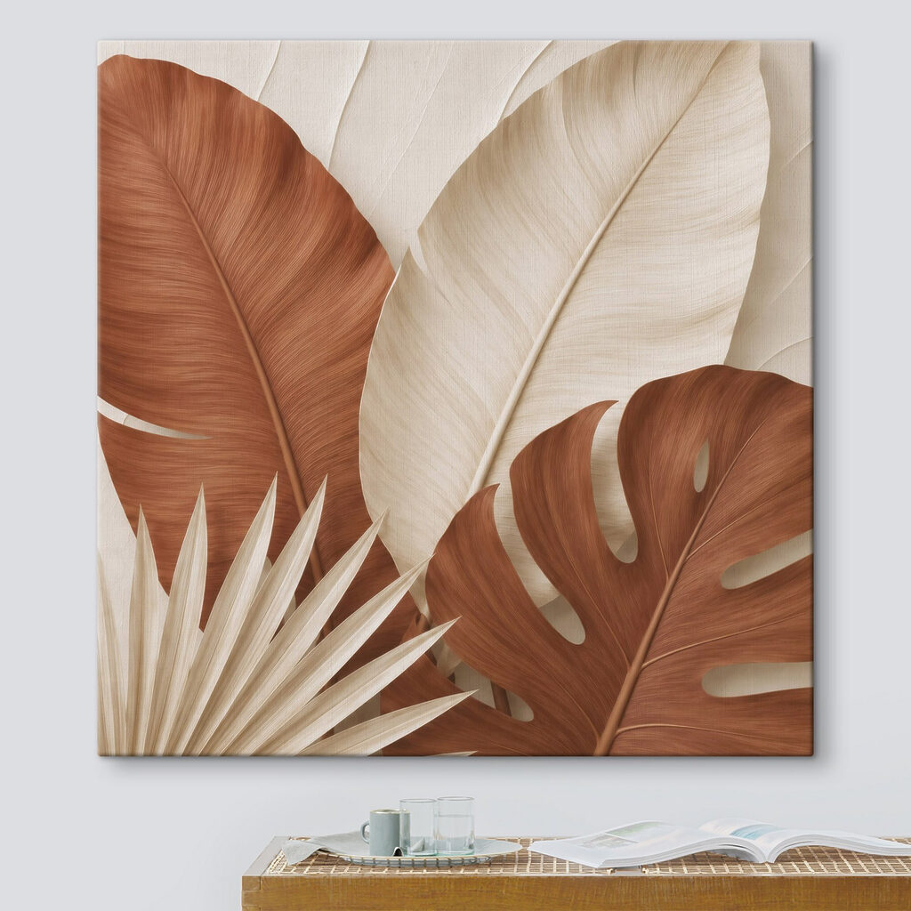 Group of brown and white leaves Group of brown and white leaves