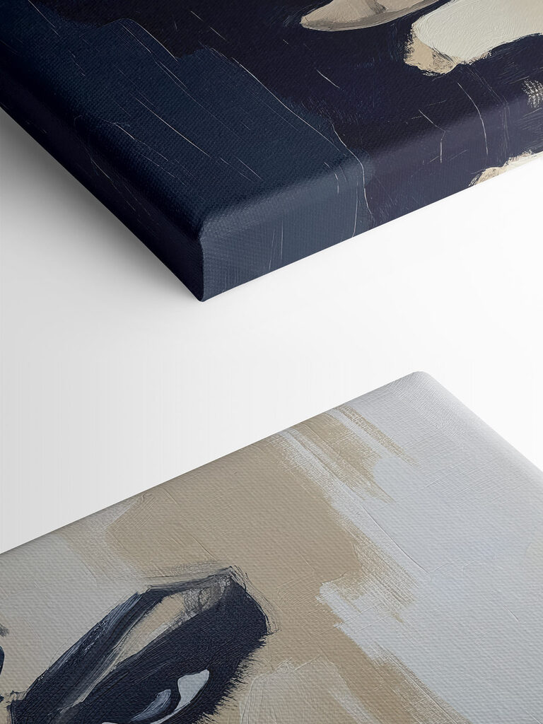 Painting of a woman's face Painting of a woman's face
