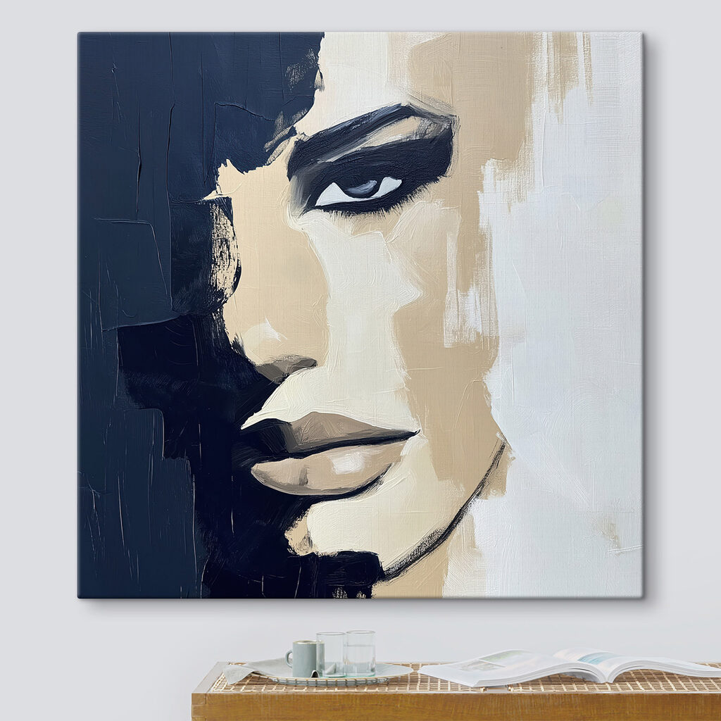 Painting of a woman's face Painting of a woman's face