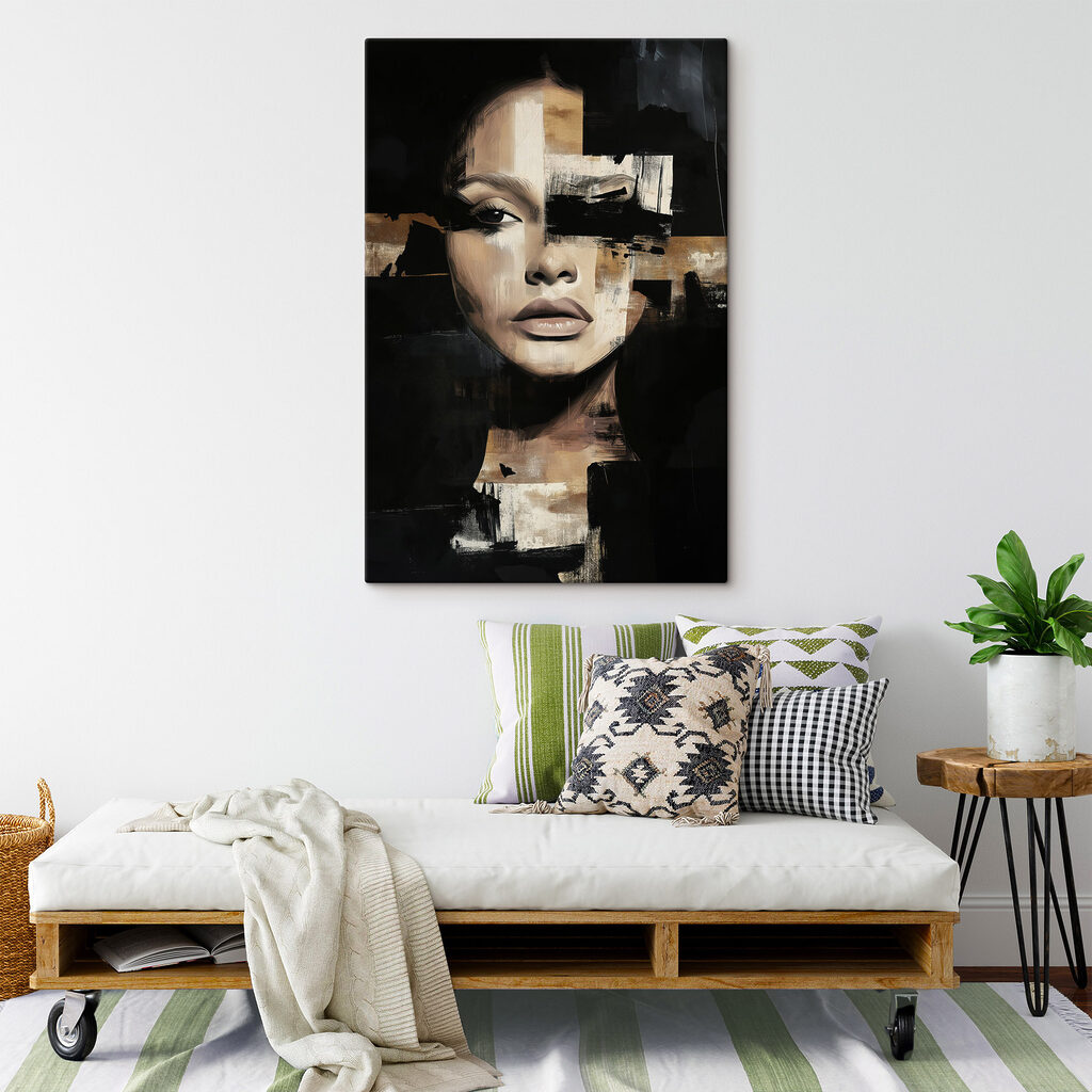 Painting of a woman's face