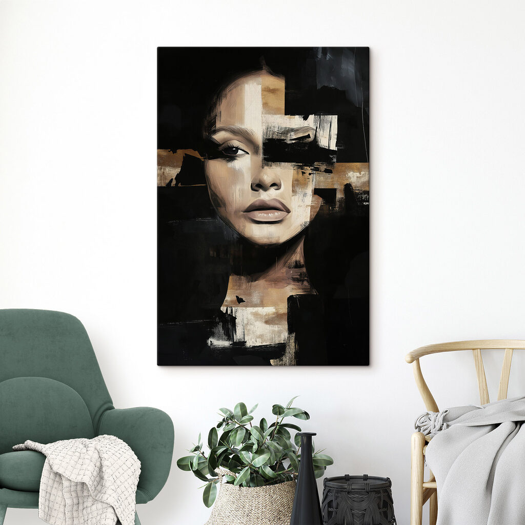 Painting of a woman's face