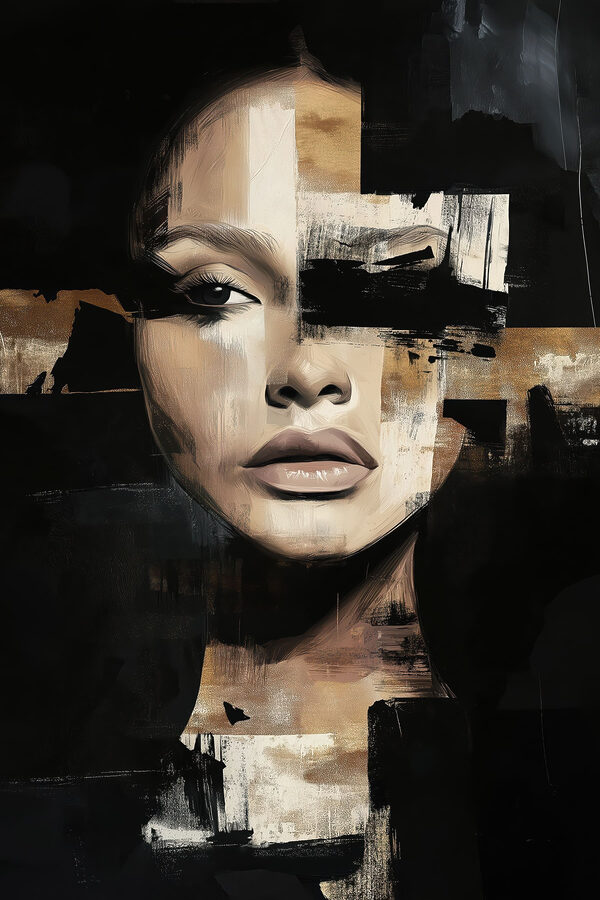 Painting of a woman's face