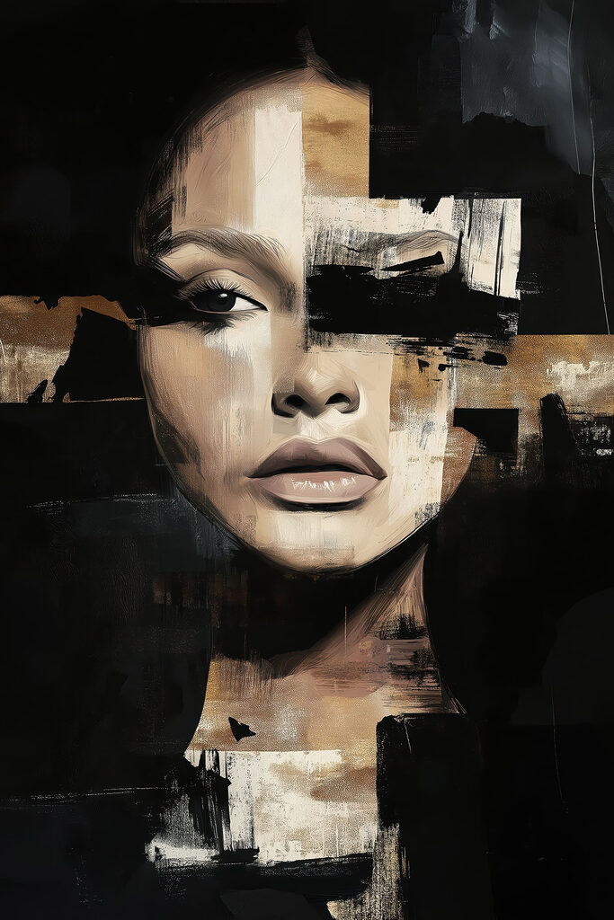 Painting of a woman's face