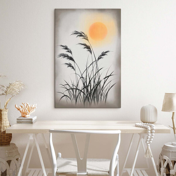 Silhouette of grass and the sun Silhouette of grass and the sun