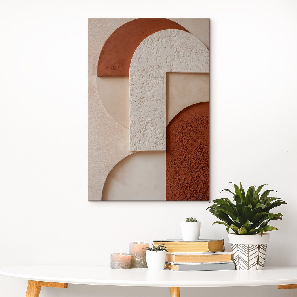 Subtle shapes and earthy tones