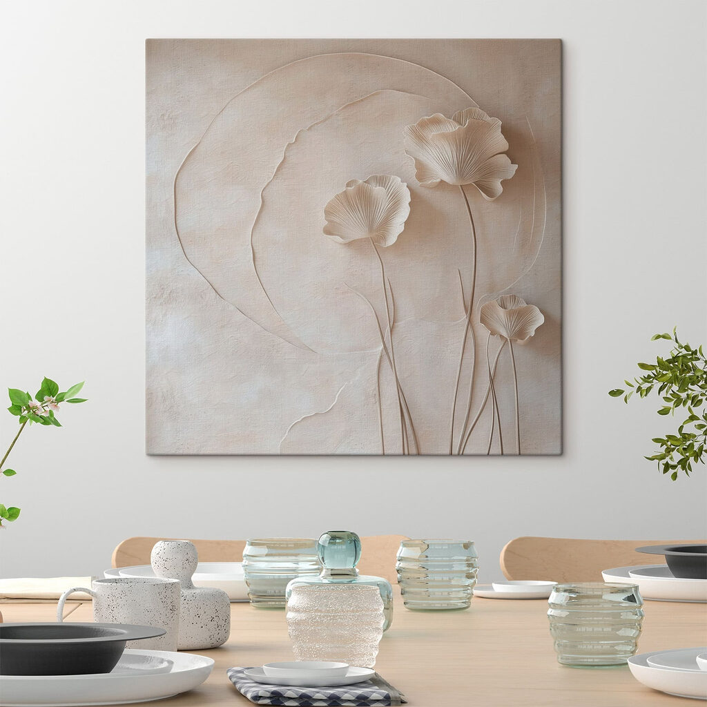 White flower on a wall