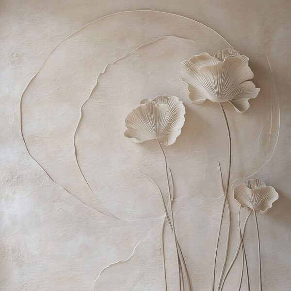 White flower on a wall