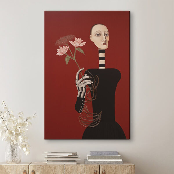 Obraz Obraz przedstawiający kobietę trzymającą kwiaty (SKU: s49190) Obraz Obraz Obraz przedstawiający kobietę trzymającą kwiaty (SKU: s49190)