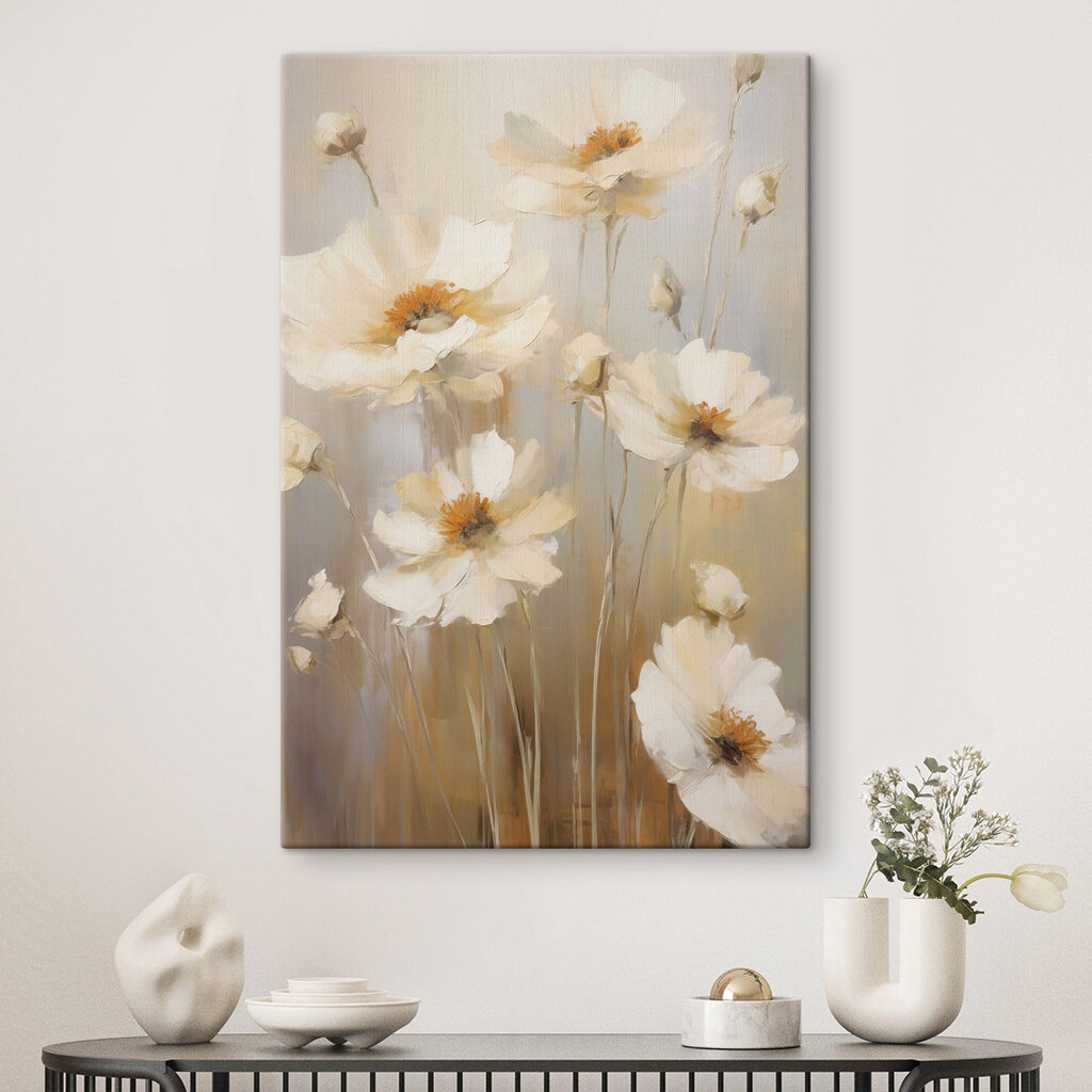 Painting of white flowers