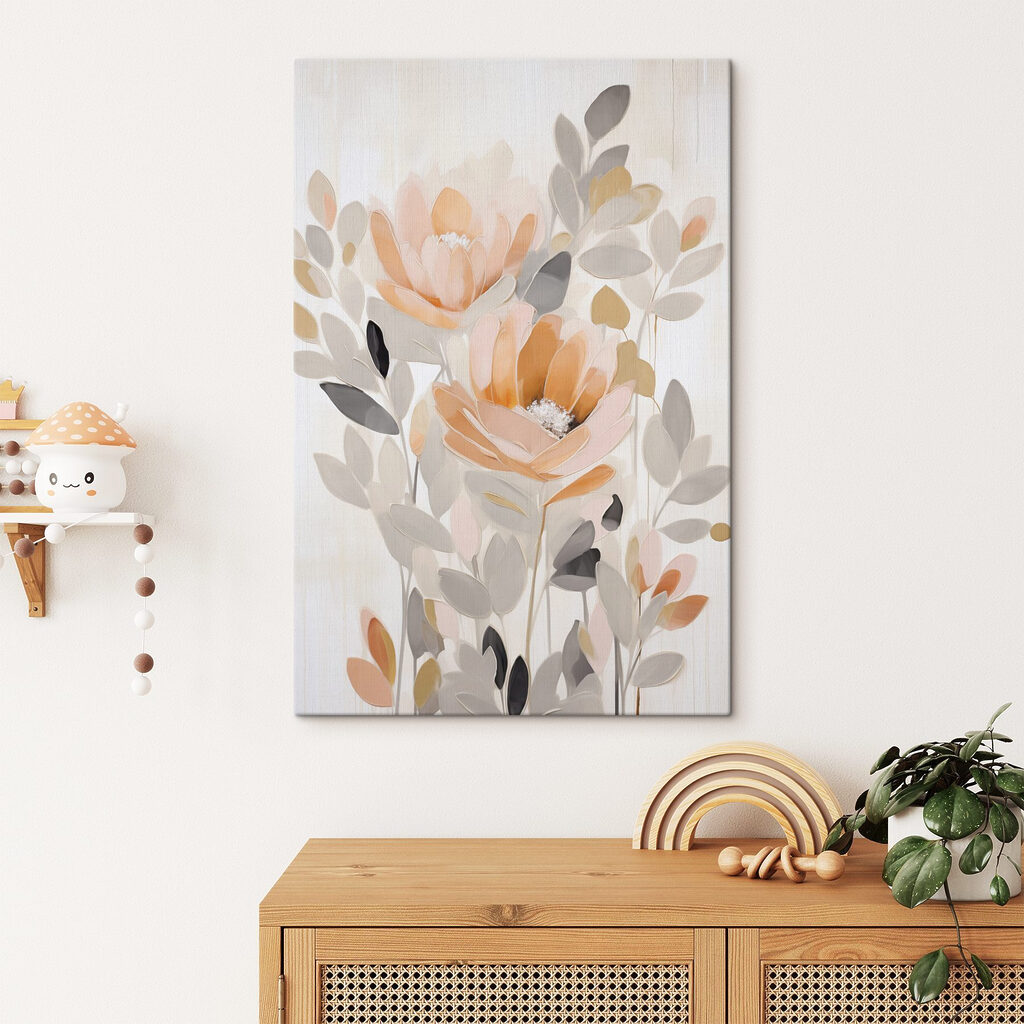 Painting of flowers and leaves Painting of flowers and leaves