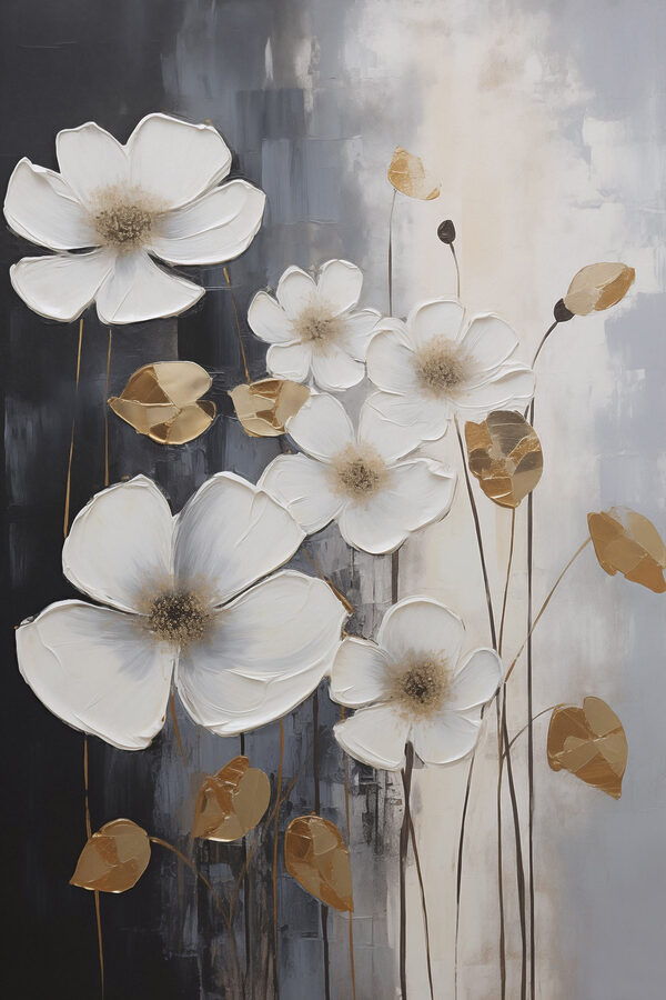 Elegant blooms against a dark backdrop