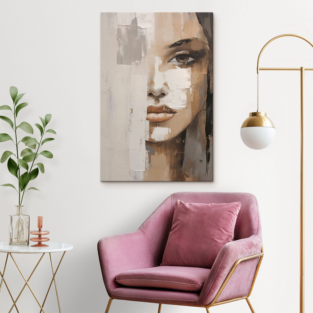 Painting of a woman's face