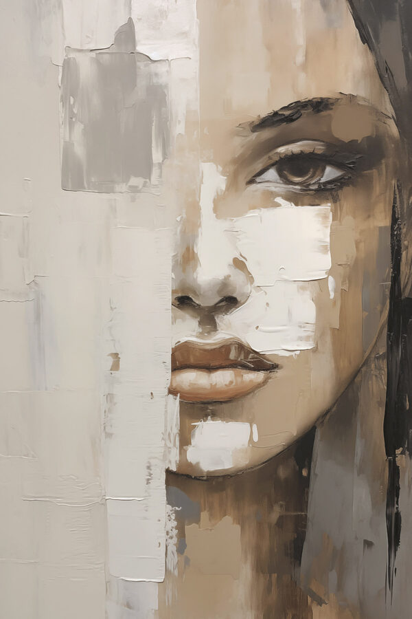 Painting of a woman's face