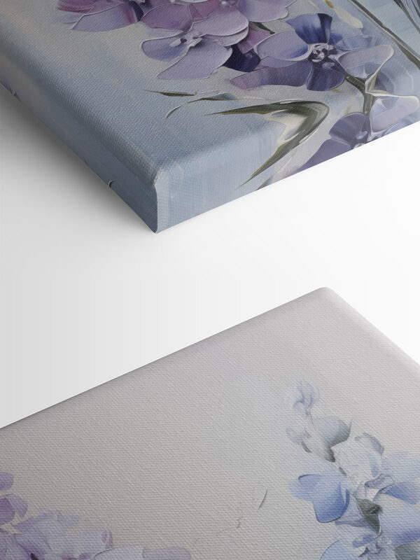 Painting of flowers on a white surface Painting of flowers on a white surface