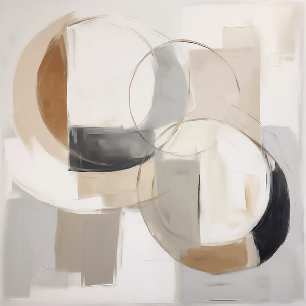 Painting of circles and squares Painting of circles and squares