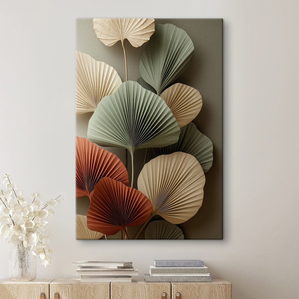 Group of fan shaped leaves Group of fan shaped leaves