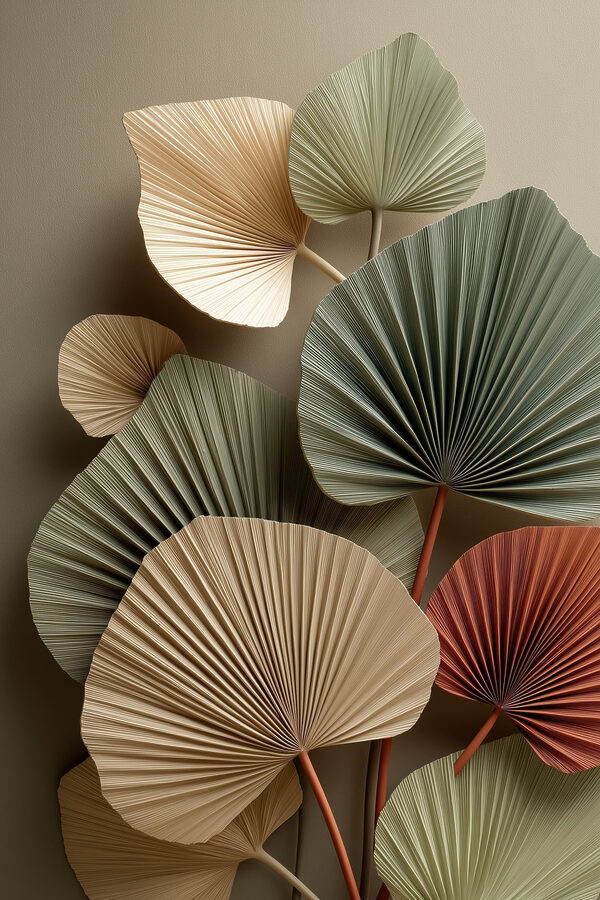 Group of fan shaped leaves Group of fan shaped leaves