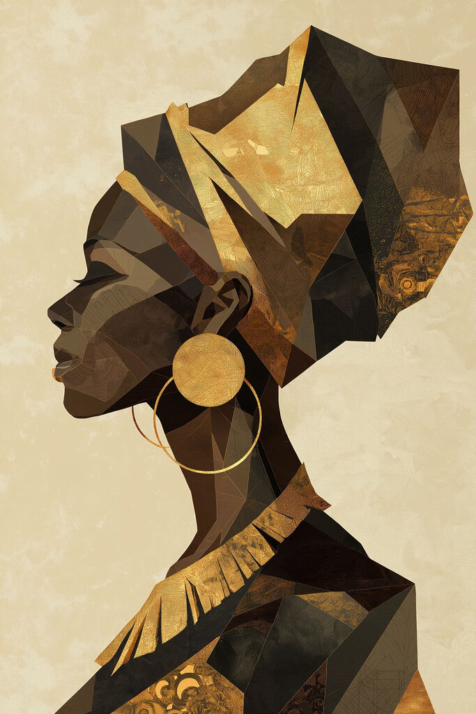 Profile of a woman with a turban