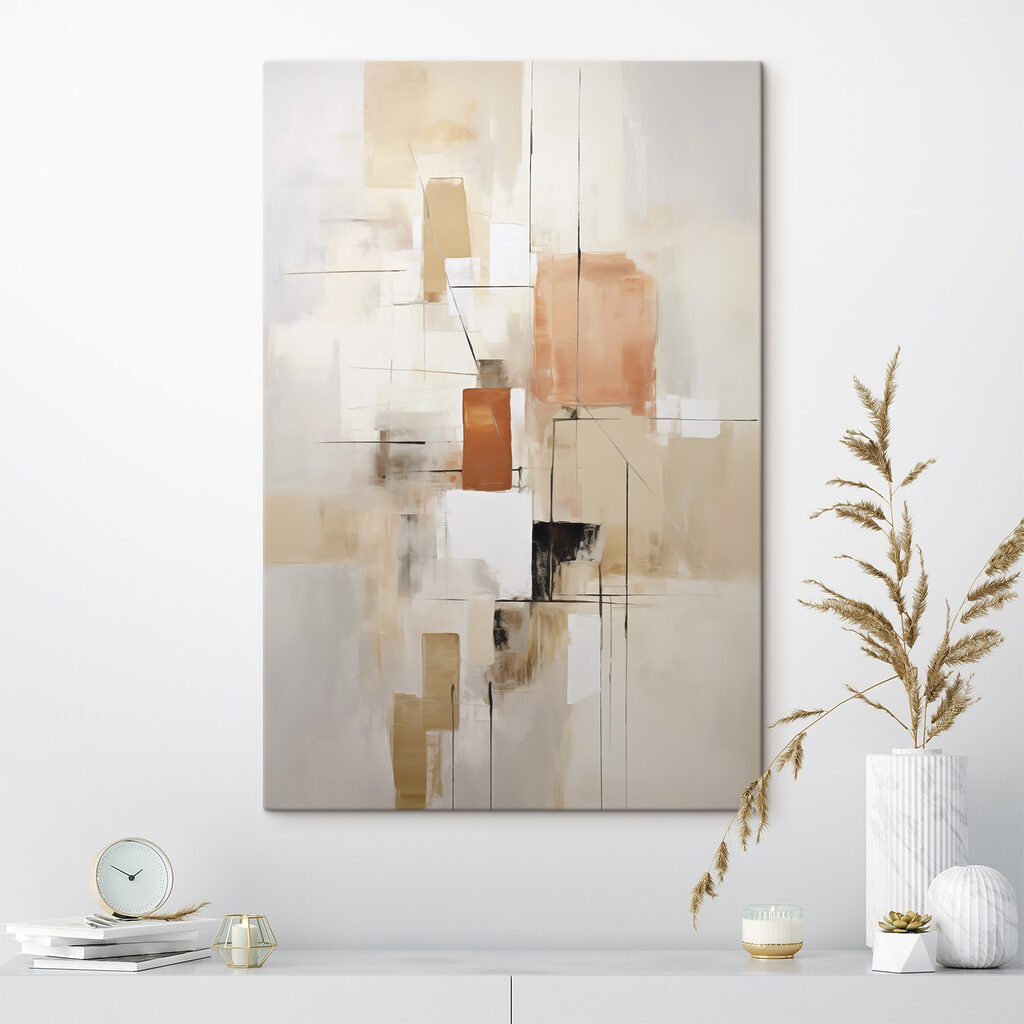 Painting of squares and lines