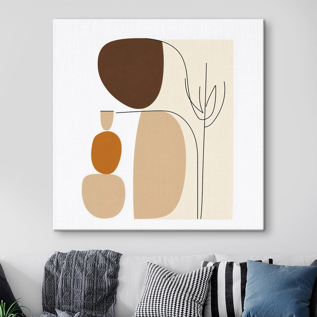 Drawing of a woman and a plant