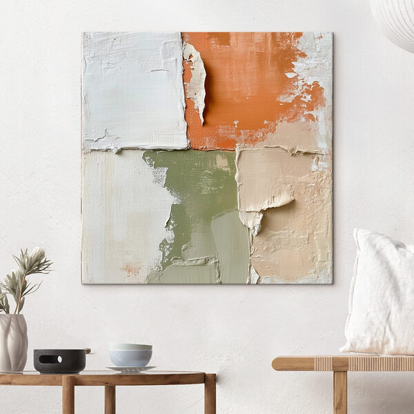 Abstract color blocks in soft tones