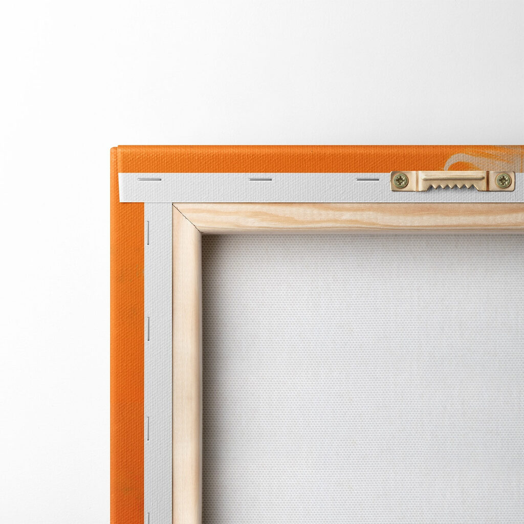 Painting of a green orange and black color
