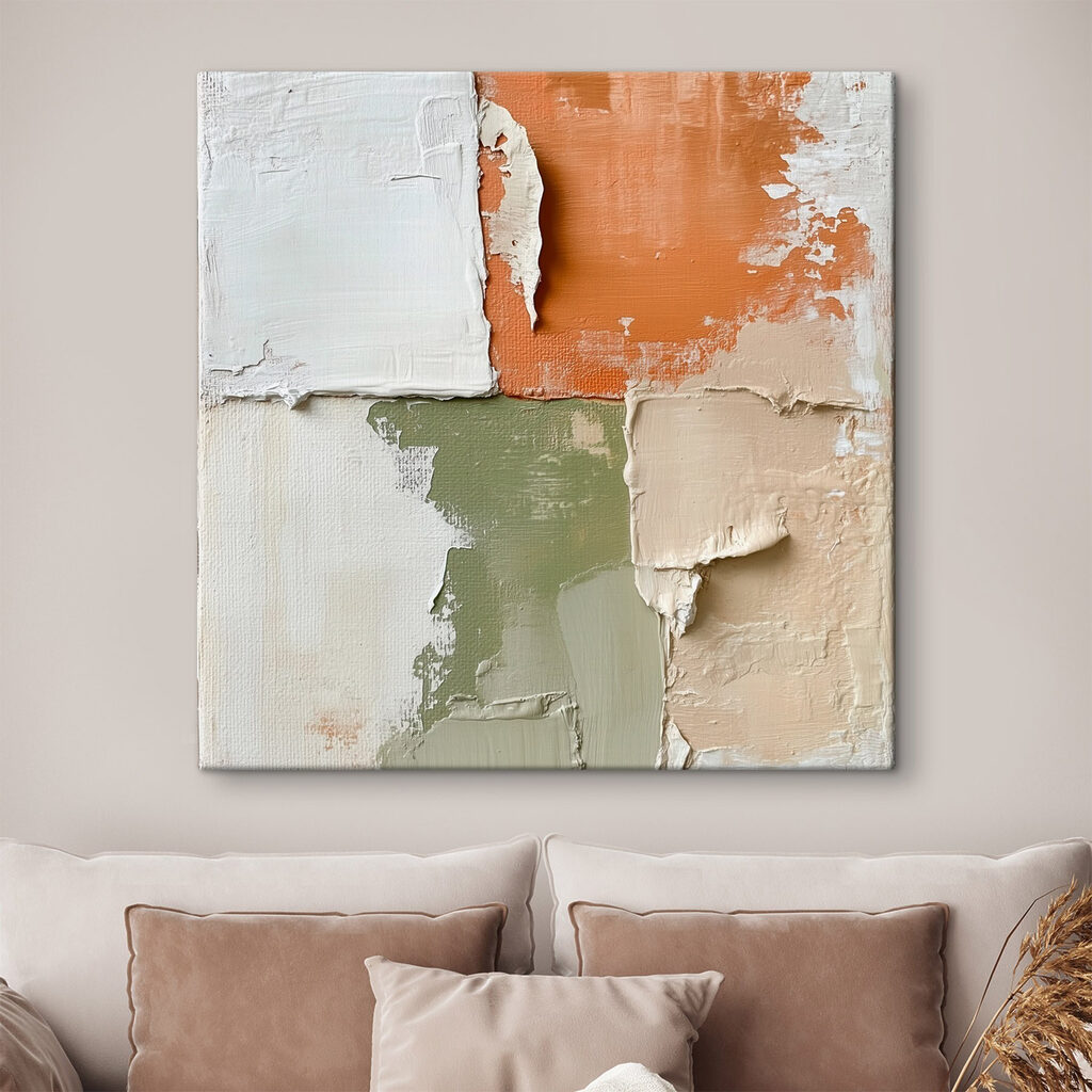 Abstract color blocks in soft tones