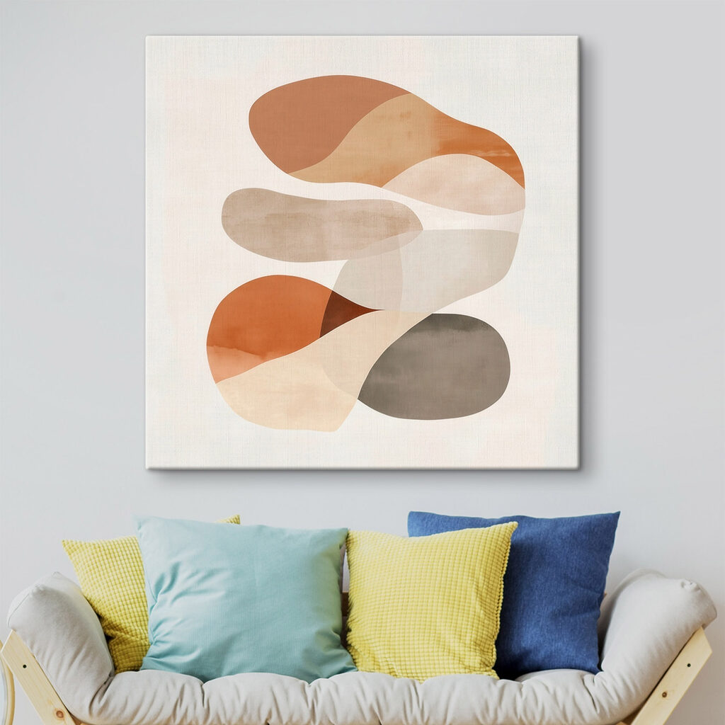 Group of brown and white shapes Group of brown and white shapes