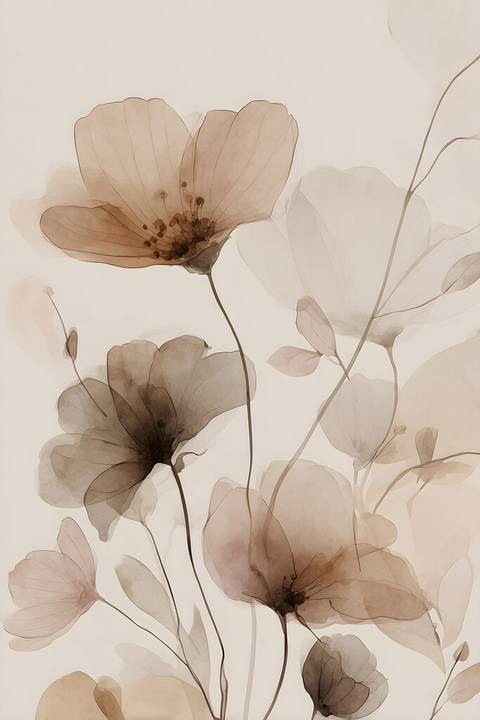 Delicate blooms in soft pastel hues Delicate blooms in soft pastel hues