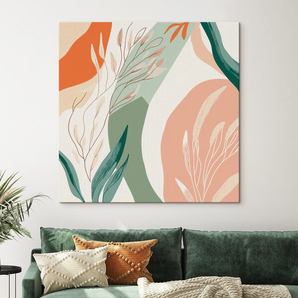 Colorful pattern with leaves Colorful pattern with leaves