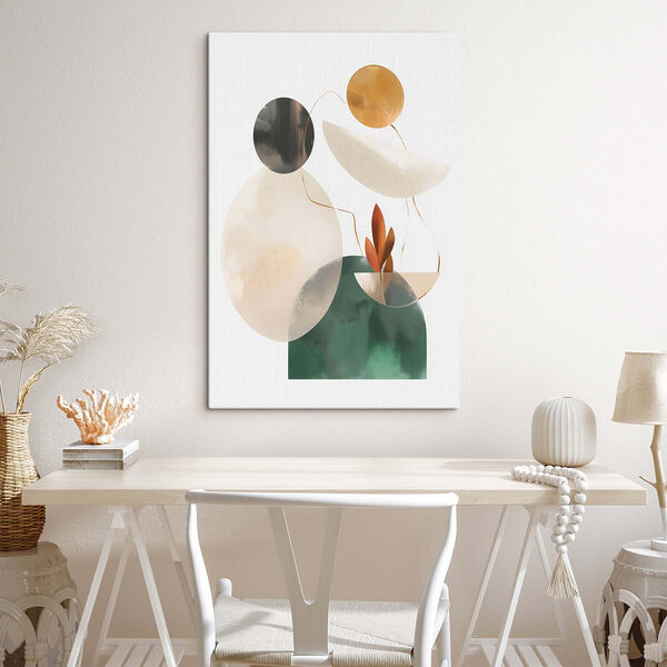 Group of objects with leaves