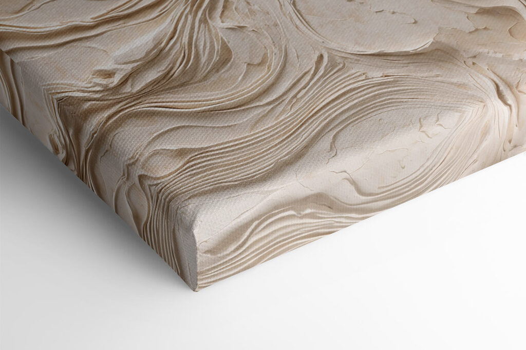 White wall with wavy lines