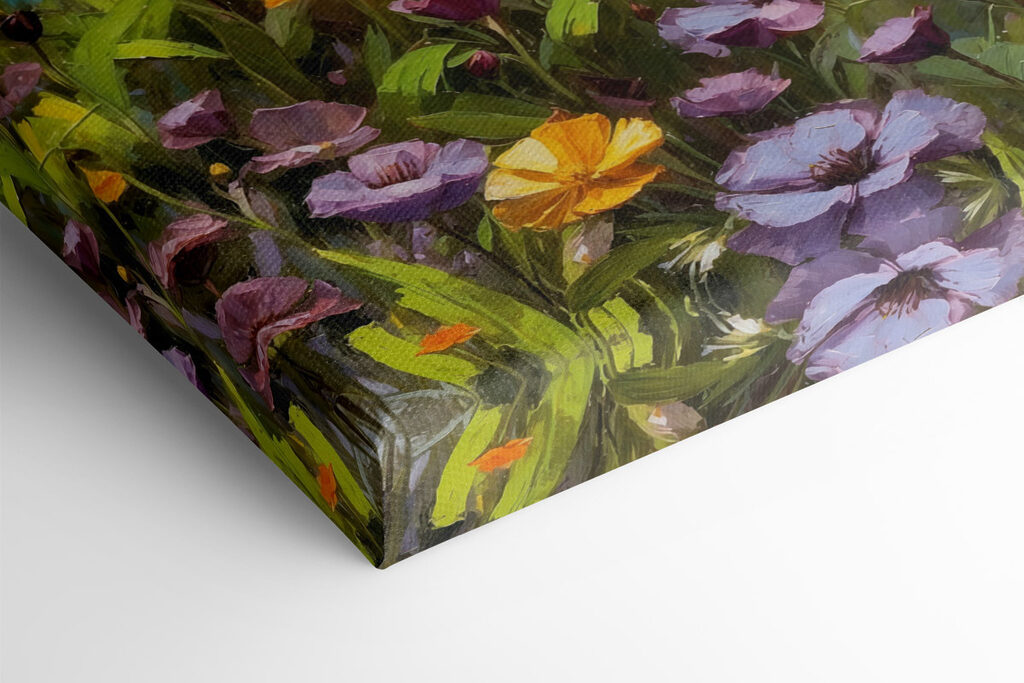 Painting of a field of flowers