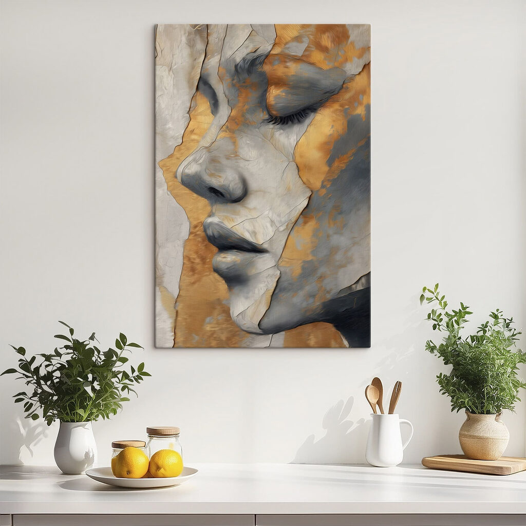 Soft hues blend in artistic embrace