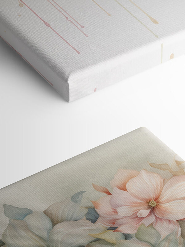 Painting of flowers on a white background
