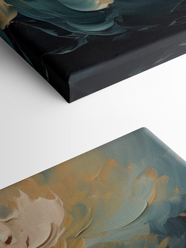 Soft hues blend in graceful swirls